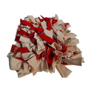 Snuffelkleed rood, beige